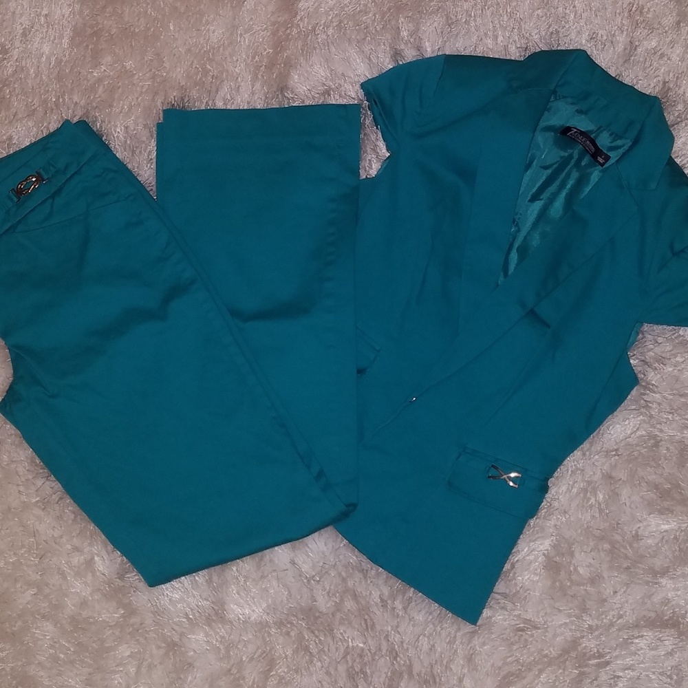 NY&Co Teal Suit